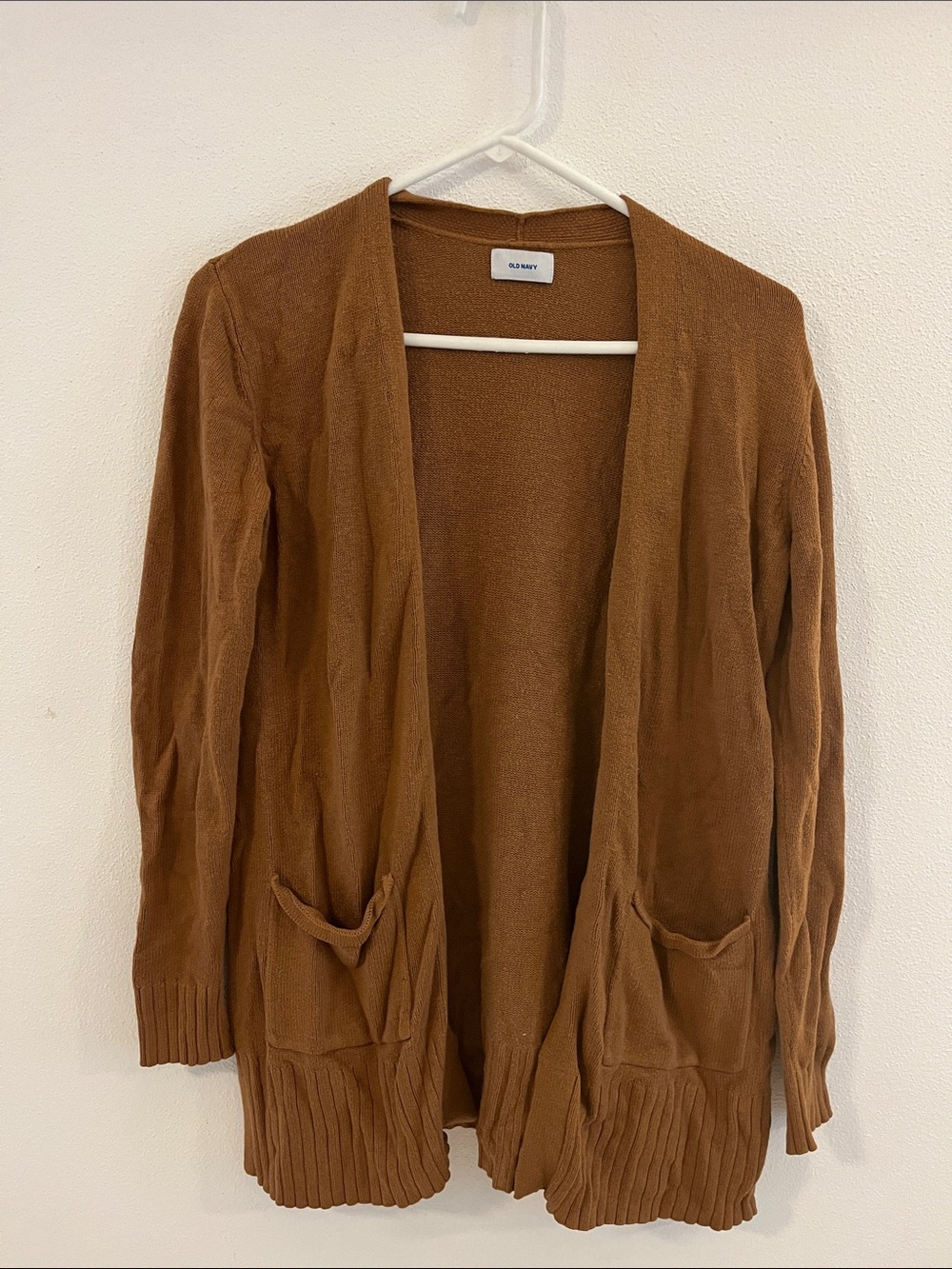 Old Navy Women's Open-Front Caramel Brown Cardigan